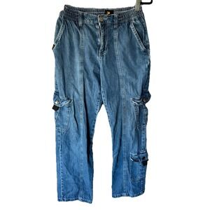Five Star General Carpenter Pants Blue Womens Size 0/24 Utility Jeans Grunge